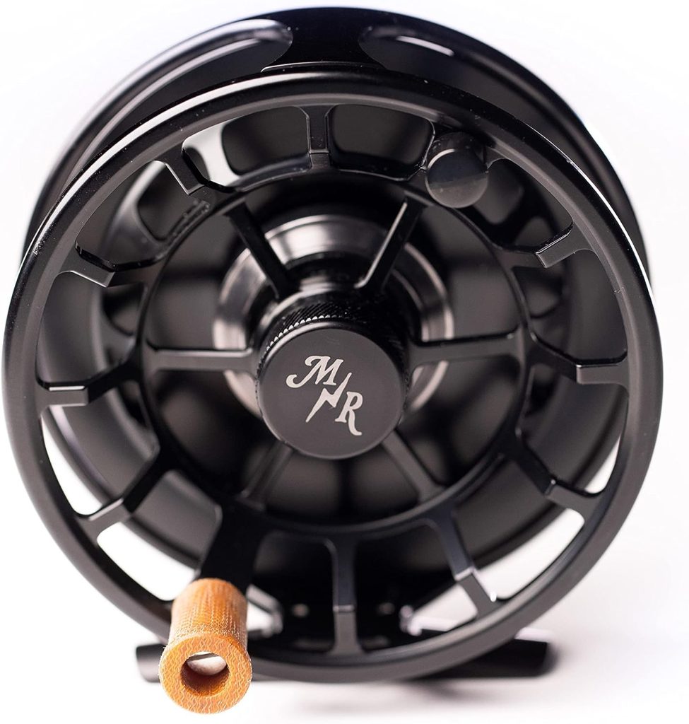 Moonshine Rod Co. The Creede Fly Fishing Reel, Large Arbor, Fully Machined 6061 Forged Aluminum, Fully Sealed Carbon Fiber Disc Drag, 7/8 Raven Gunmetal