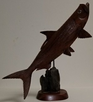 15X15 Traveling Trophy, a carved fish