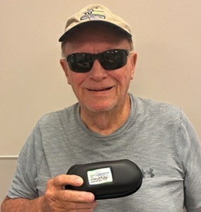 May raffle winner with his new Prato sunglasses