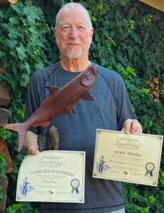 Kevin Carey with his 15X15 Challenge trophy and certificate